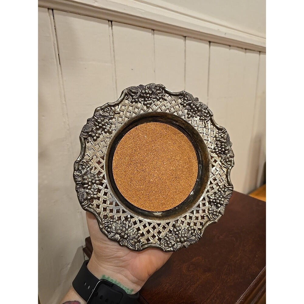 Vintage Silver Plated Wine Bottle Coaster By Godinger Silver Co.